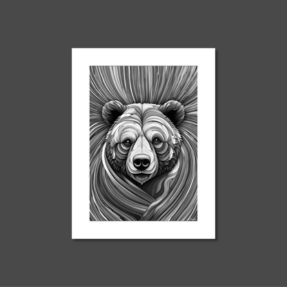 ABSTRACT BEAR **UNFRAMED ART PRINT**