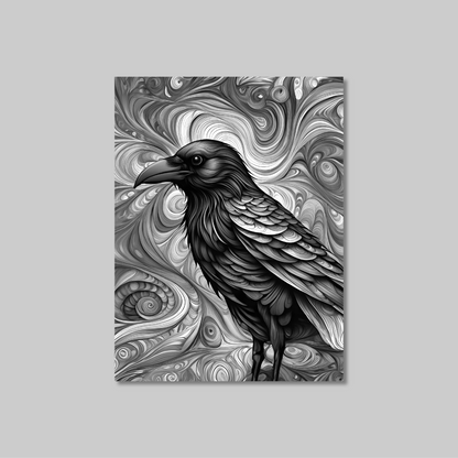 ABSTRACT CROW **UNFRAMED ART PRINT**
