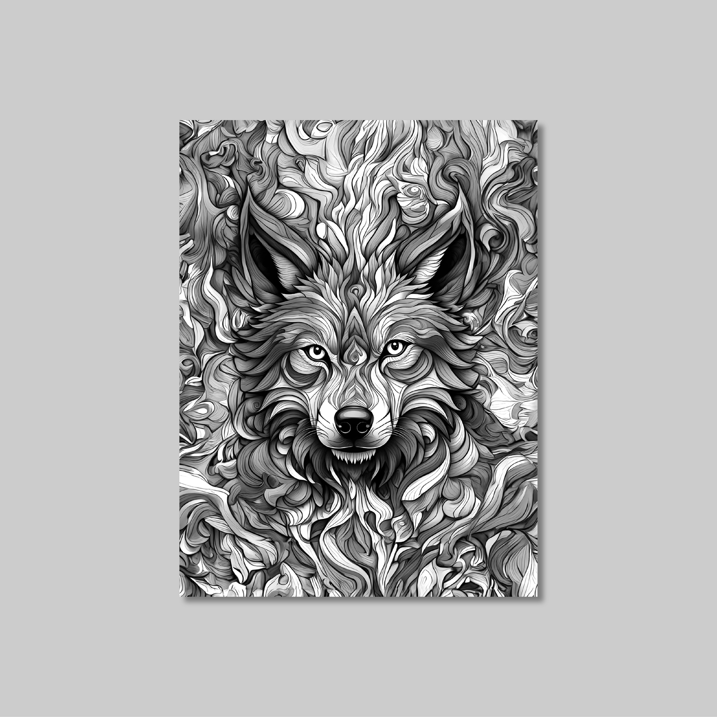 ABSTRACT WOLF **UNFRAMED ART PRINT**
