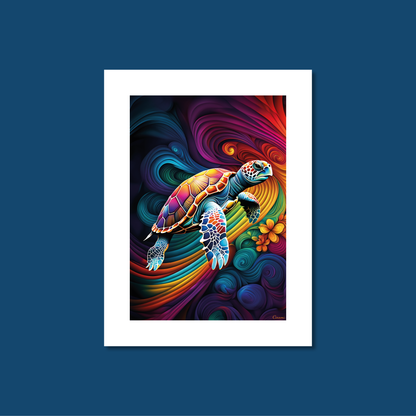 ABSTRACT TURTLE **UNFRAMED ART PRINT**