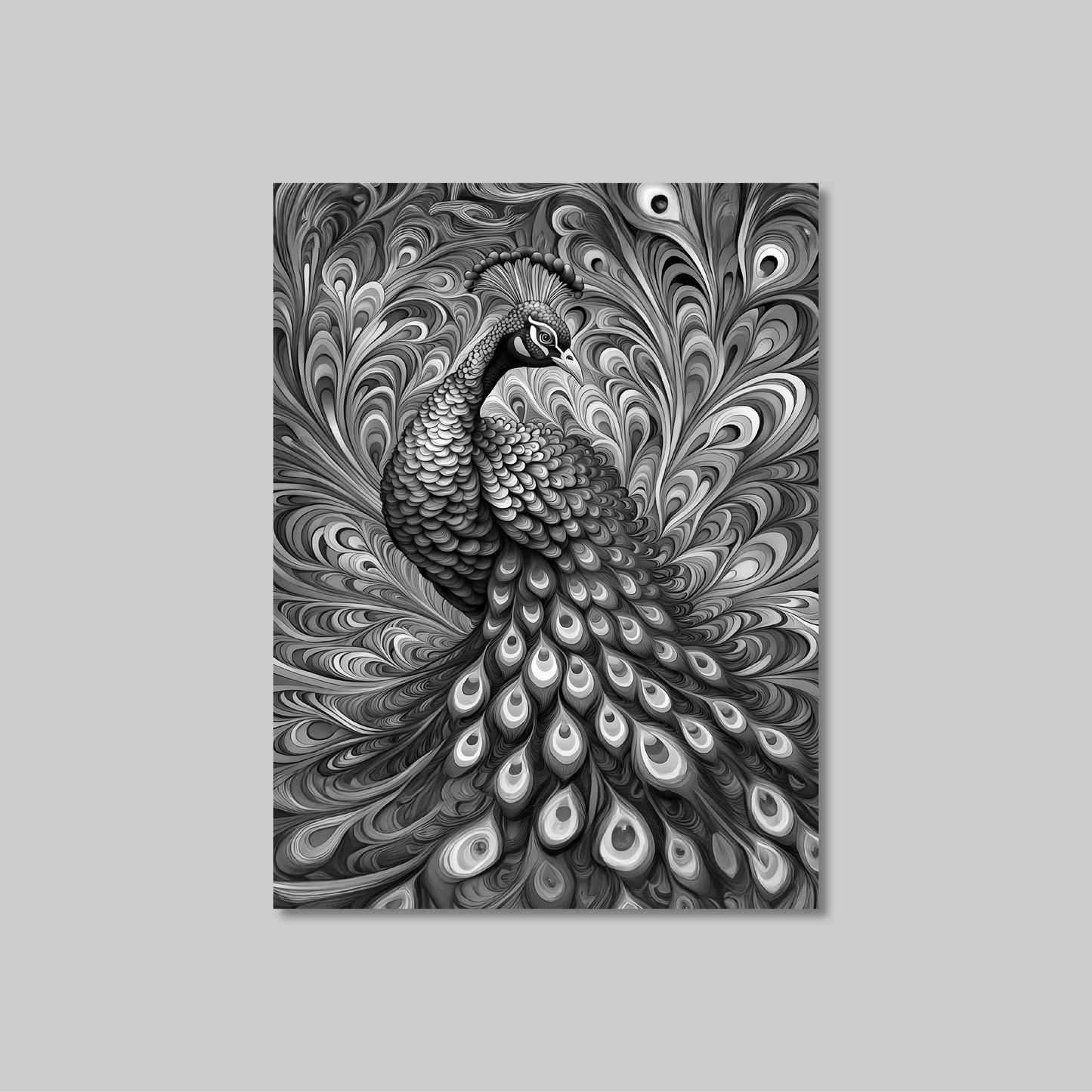 ABSTRACT PEACOCK **UNFRAMED ART PRINT**