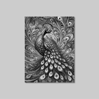 ABSTRACT PEACOCK **UNFRAMED ART PRINT**