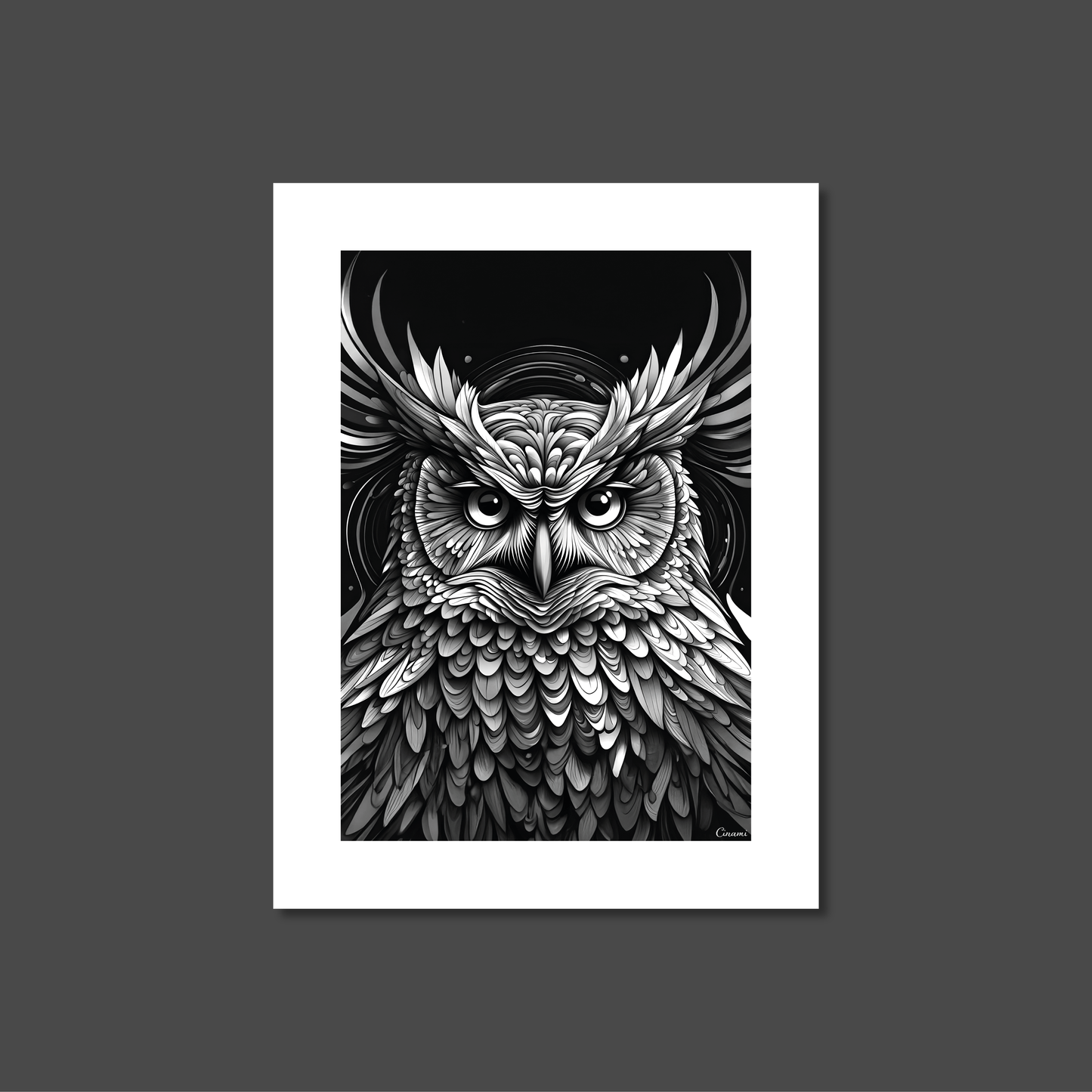 ABSTRACT OWL **UNFRAMED ART PRINT**