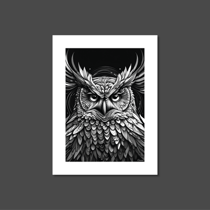 ABSTRACT OWL **UNFRAMED ART PRINT**