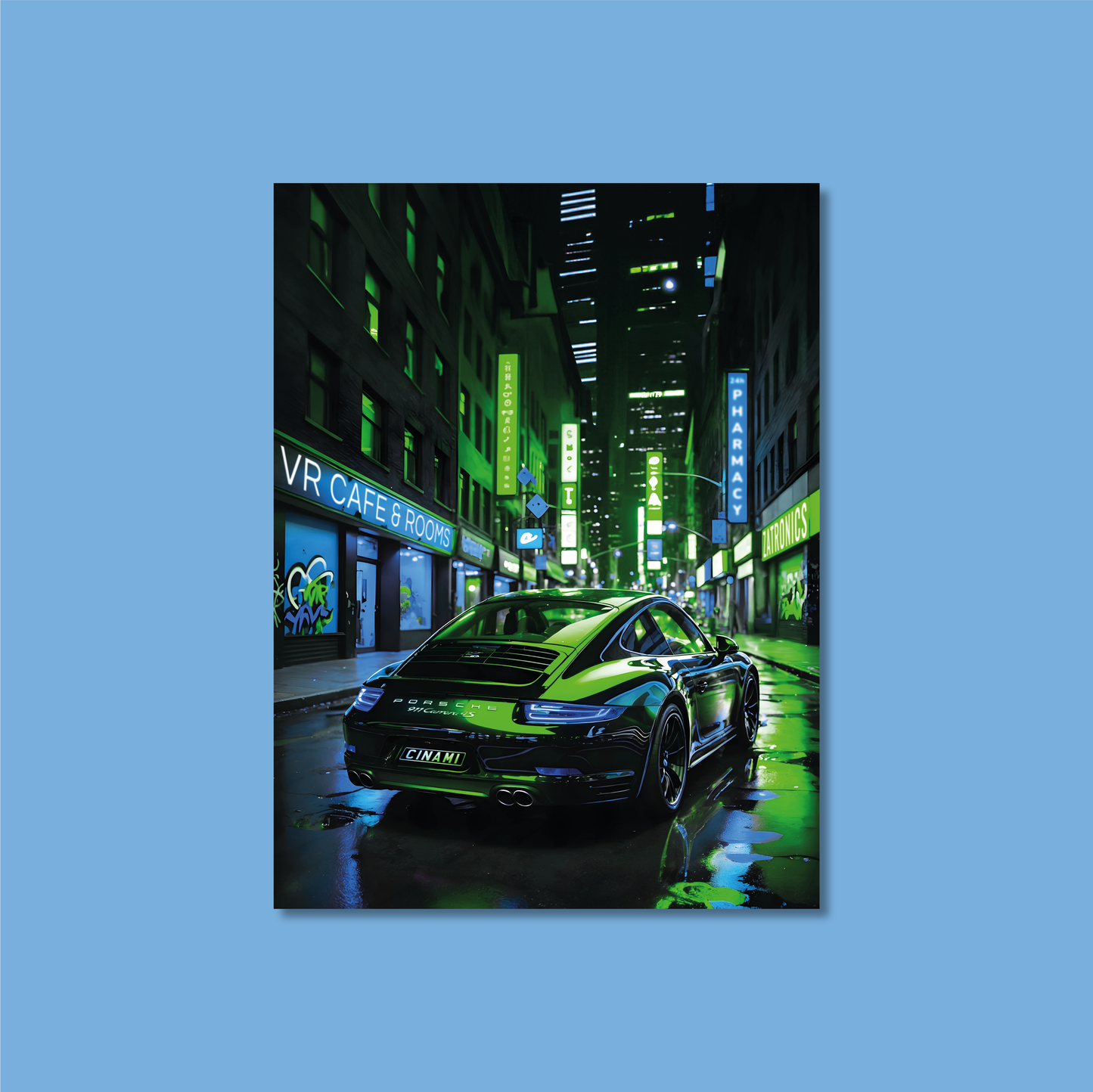 PORSCHE 911 (BACK) **UNFRAMED POSTER**