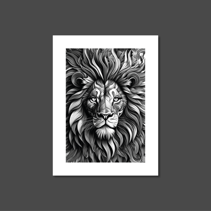 ABSTRACT LION **UNFRAMED ART PRINT**