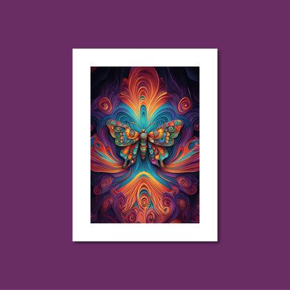 ABSTRACT BUTTERFLY **UNFRAMED ART PRINT**