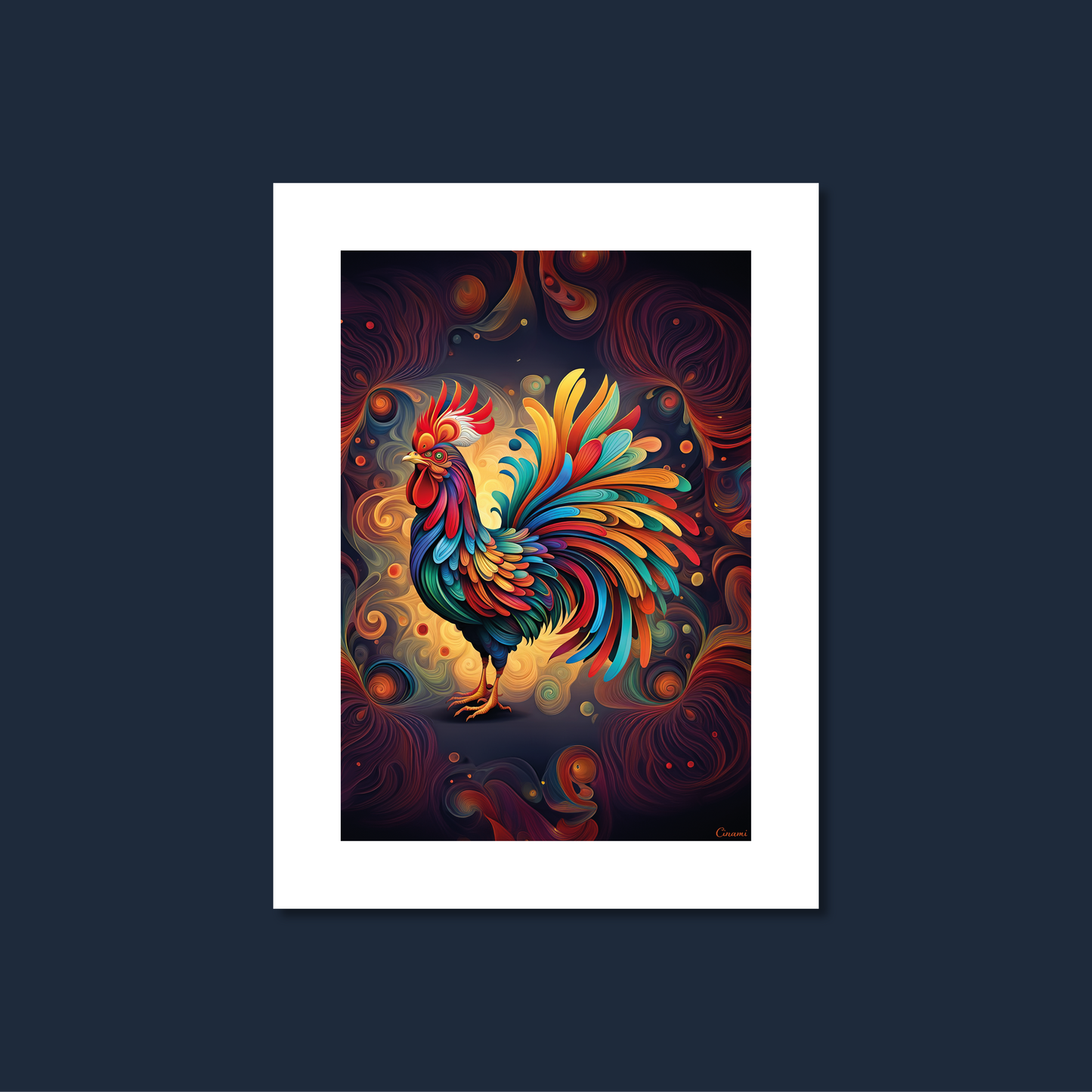 ABSTRACT COCKEREL **UNFRAMED ART PRINT**