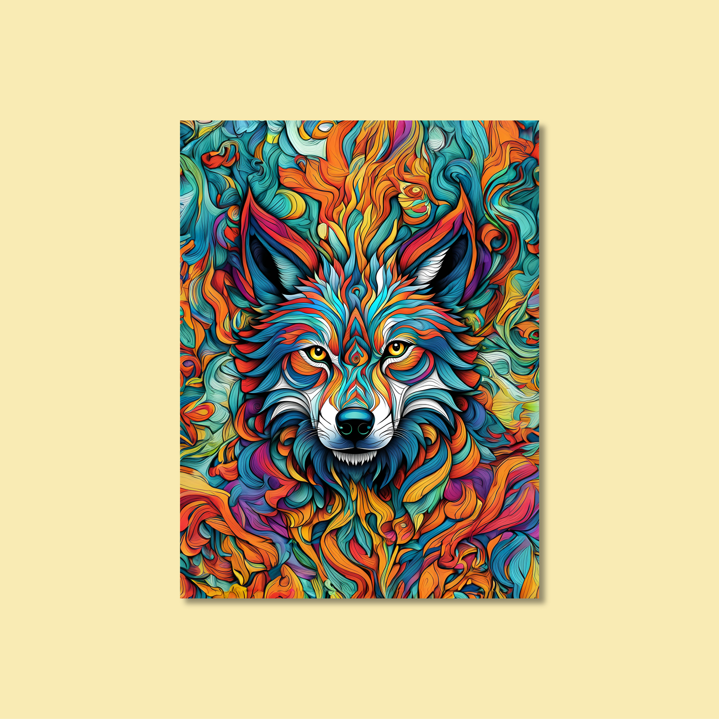 ABSTRACT WOLF **UNFRAMED ART PRINT**