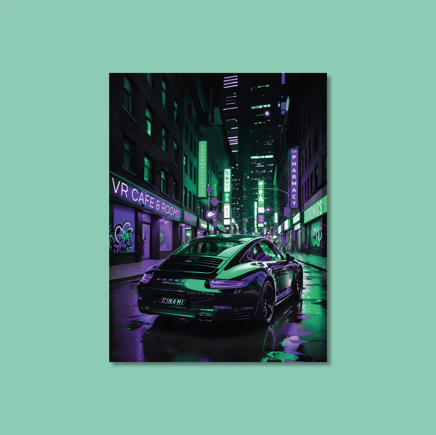 PORSCHE 911 (BACK) **UNFRAMED POSTER**
