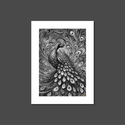 ABSTRACT PEACOCK **UNFRAMED ART PRINT**