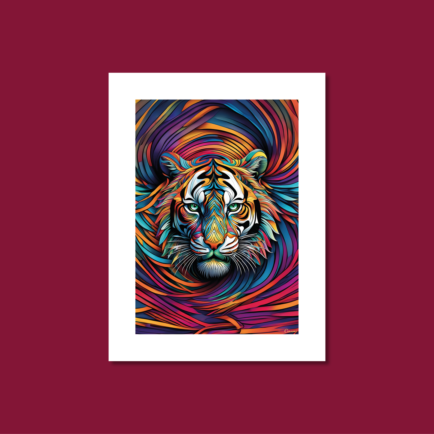 ABSTRACT TIGER **UNFRAMED ART PRINT**