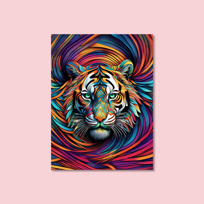 ABSTRACT TIGER **UNFRAMED ART PRINT**