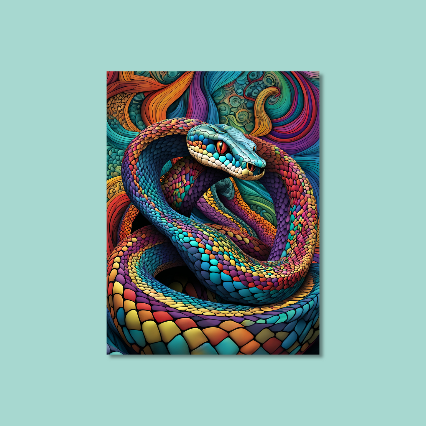 ABSTRACT COBRA **UNFRAMED ART PRINT**