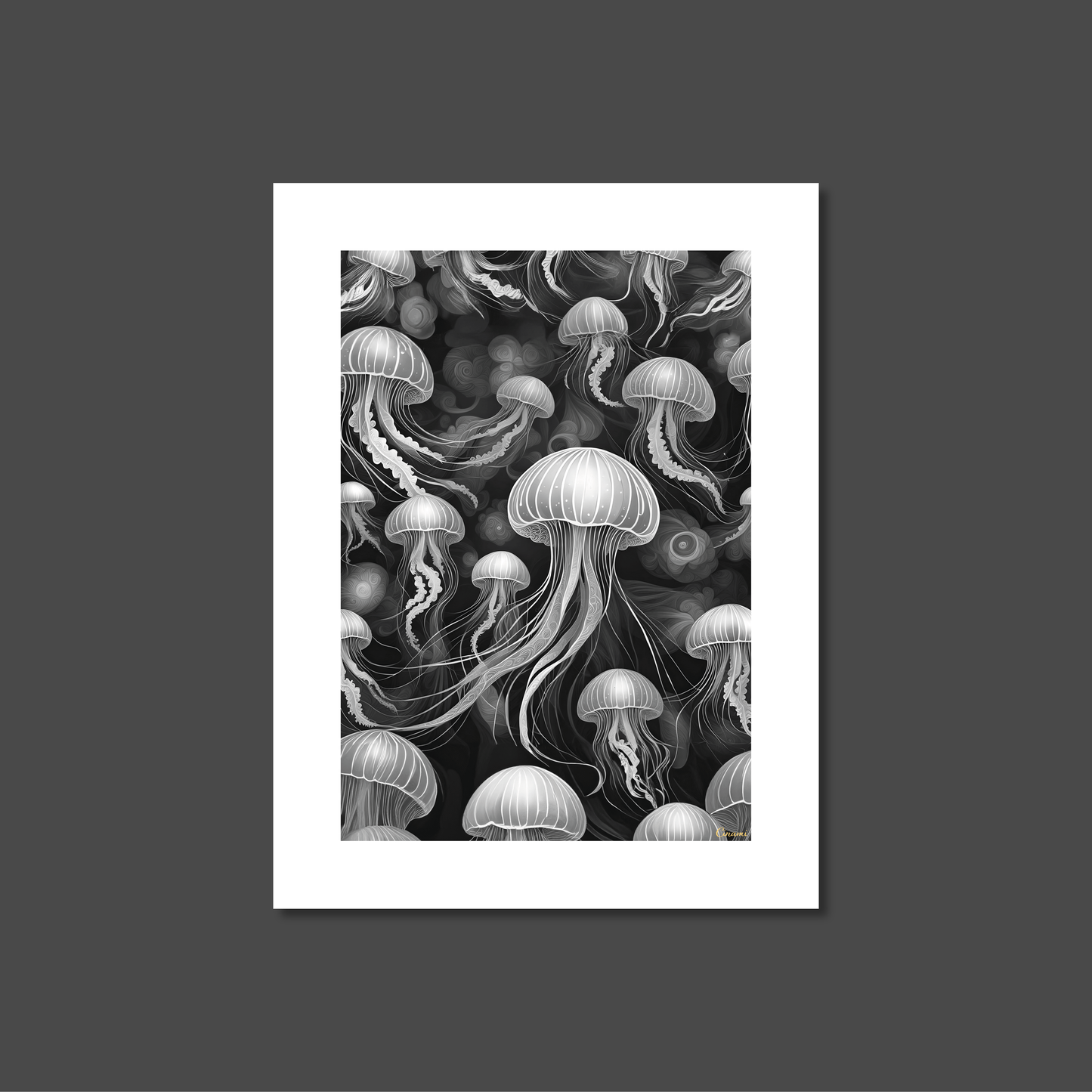 ABSTRACT JELLYFISH **UNFRAMED ART PRINT**