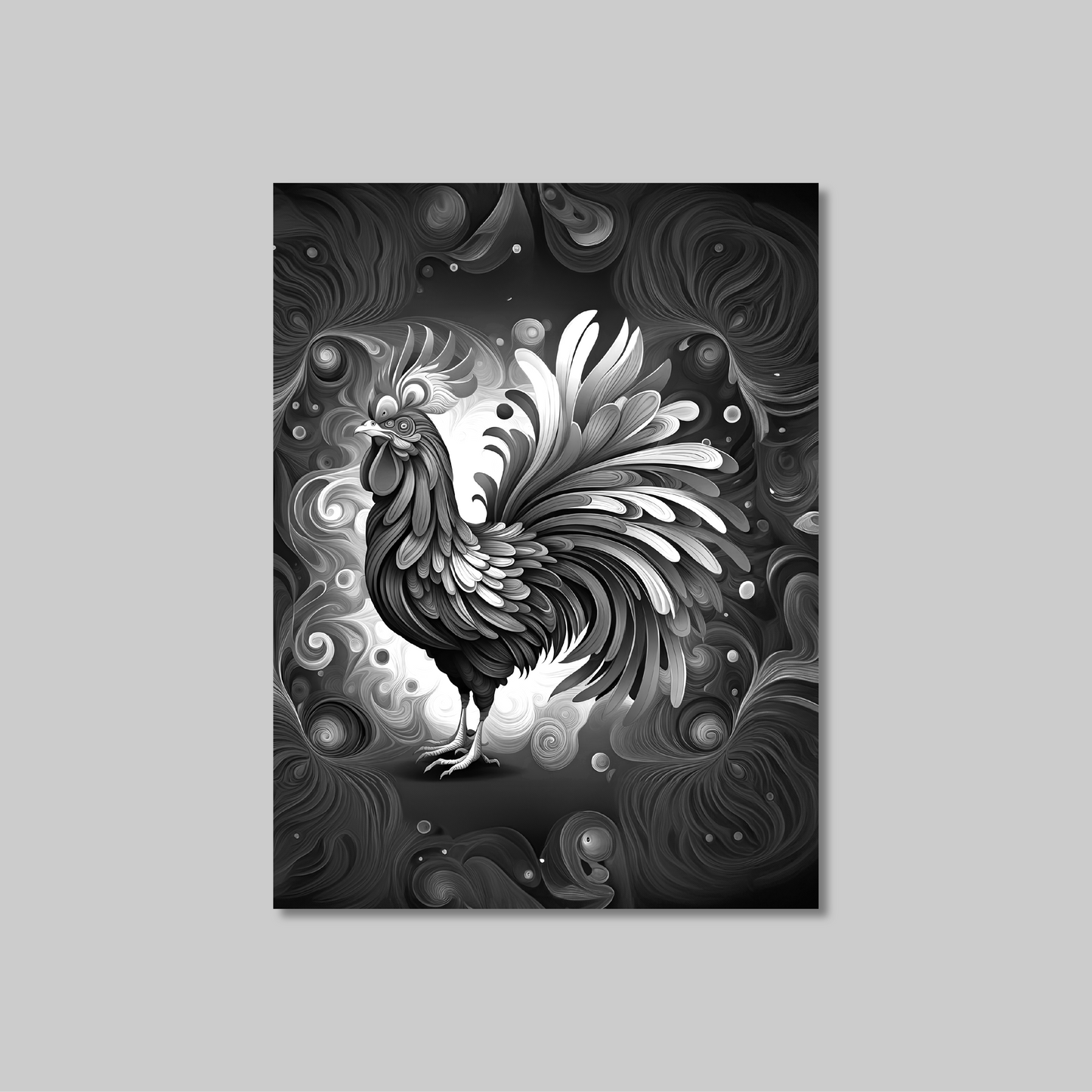 ABSTRACT COCKEREL **UNFRAMED ART PRINT**