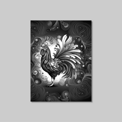 ABSTRACT COCKEREL **UNFRAMED ART PRINT**