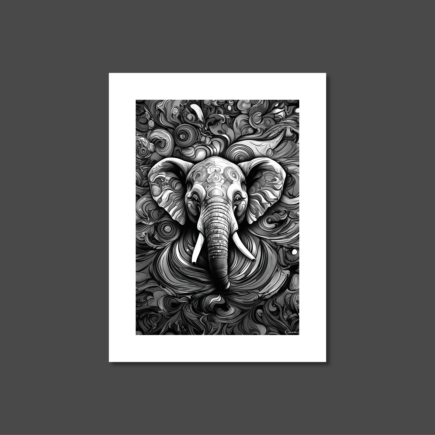 ABSTRACT ELEPHANT **UNFRAMED ART PRINT**