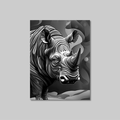 ABSTRACT RHINO **UNFRAMED ART PRINT**
