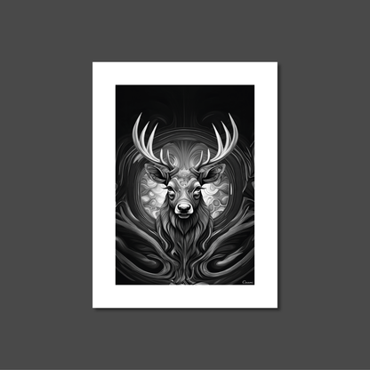 ABSTRACT STAG **UNFRAMED ART PRINT**