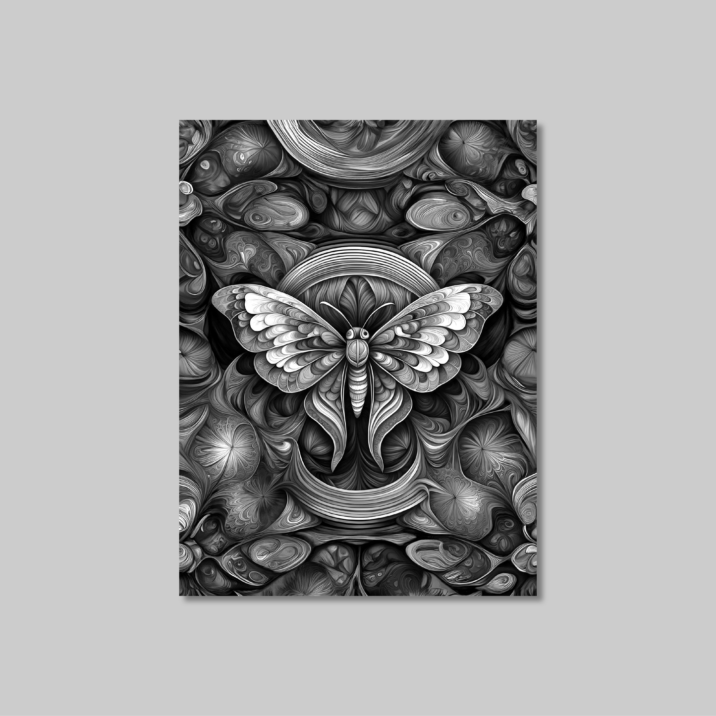 ABSTRACT MOTH **UNFRAMED ART PRINT**