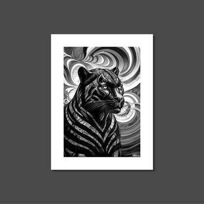 ABSTRACT BLACK PANTHER **UNFRAMED ART PRINT**