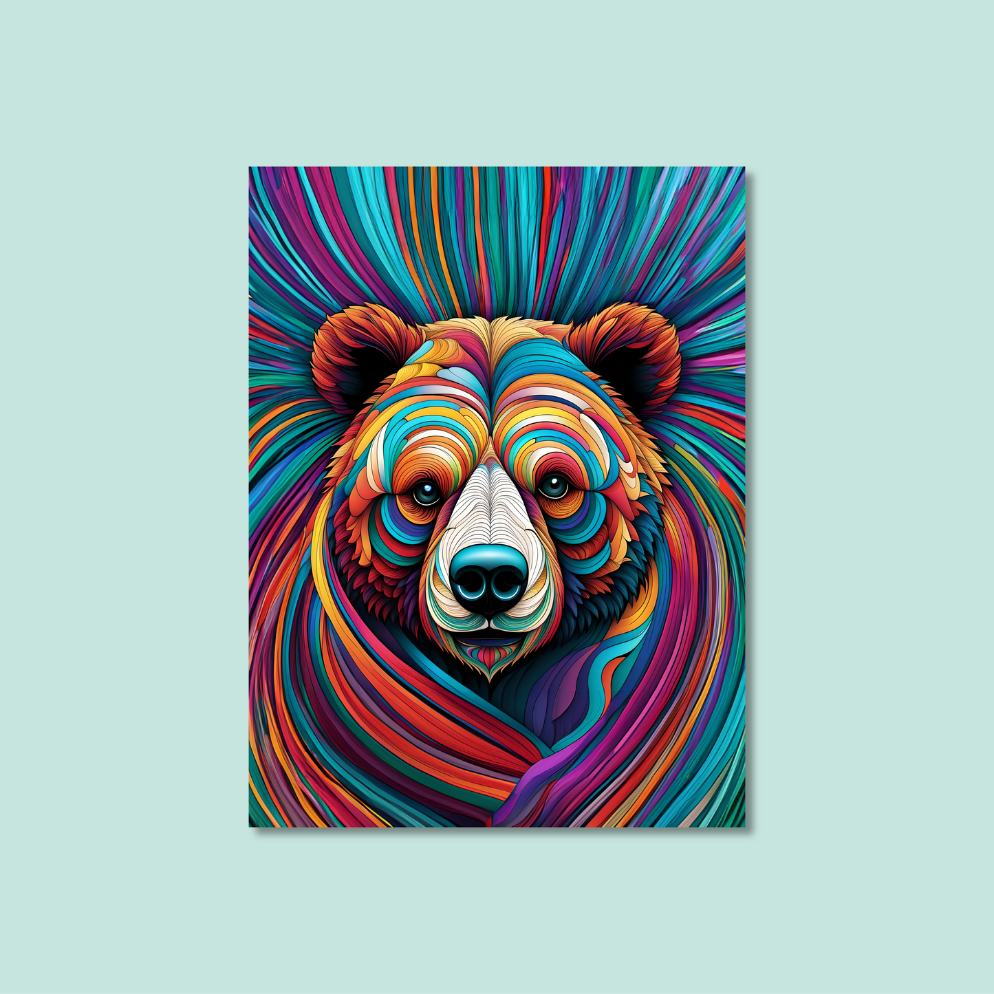 ABSTRACT BEAR **UNFRAMED ART PRINT**