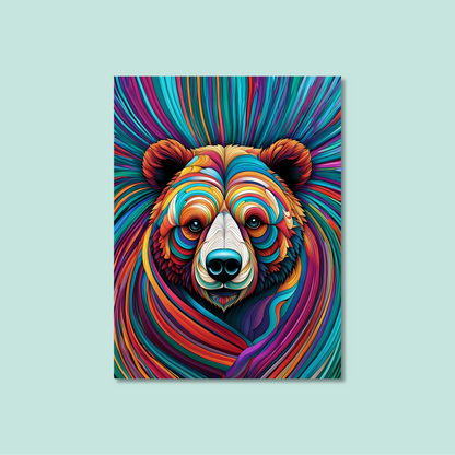 ABSTRACT BEAR **UNFRAMED ART PRINT**