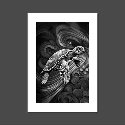 ABSTRACT TURTLE **UNFRAMED ART PRINT**
