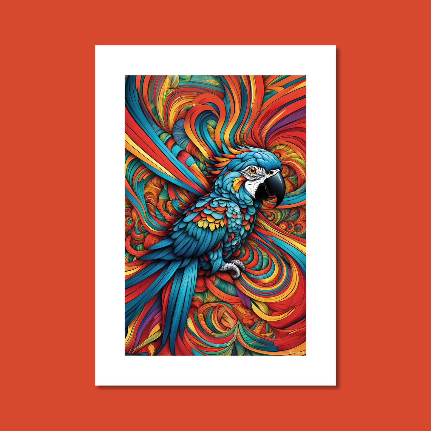 ABSTRACT PARROT **UNFRAMED ART PRINT**