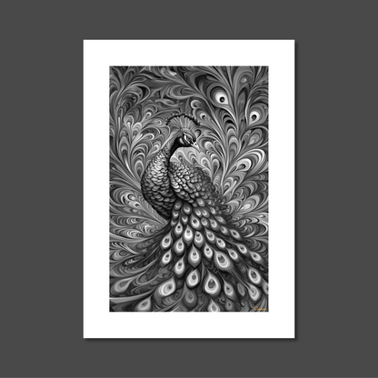 ABSTRACT PEACOCK **UNFRAMED ART PRINT**