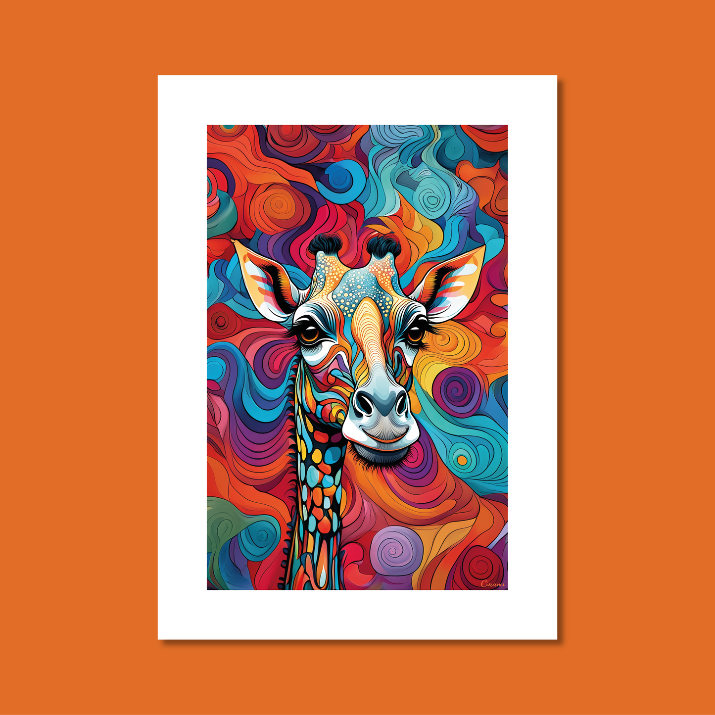 ABSTRACT GIRAFFE **UNFRAMED ART PRINT**