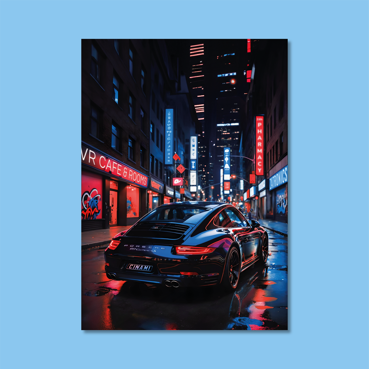 PORSCHE 911 (BACK) **UNFRAMED POSTER**