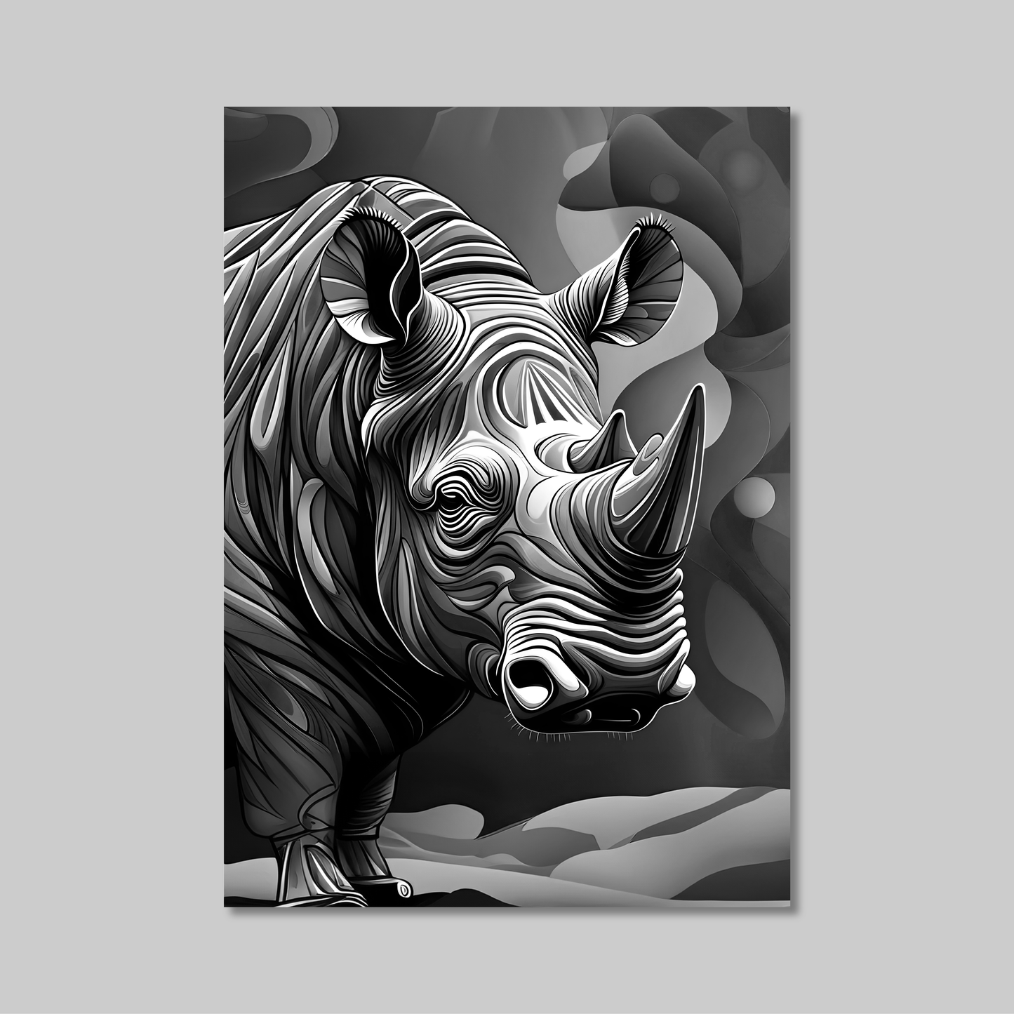 ABSTRACT RHINO **UNFRAMED ART PRINT**