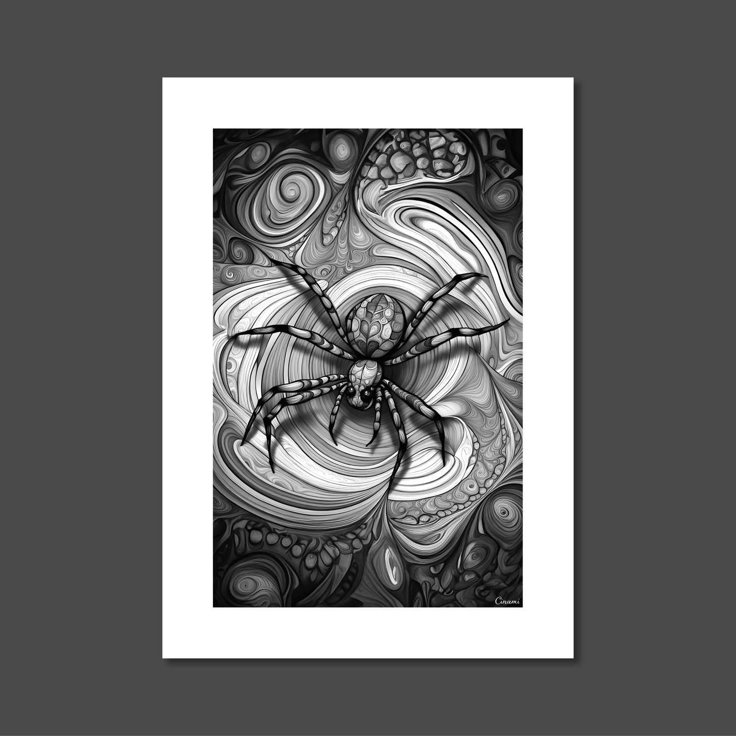 ABSTRACT SPIDER **UNFRAMED ART PRINT**