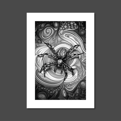 ABSTRACT SPIDER **UNFRAMED ART PRINT**