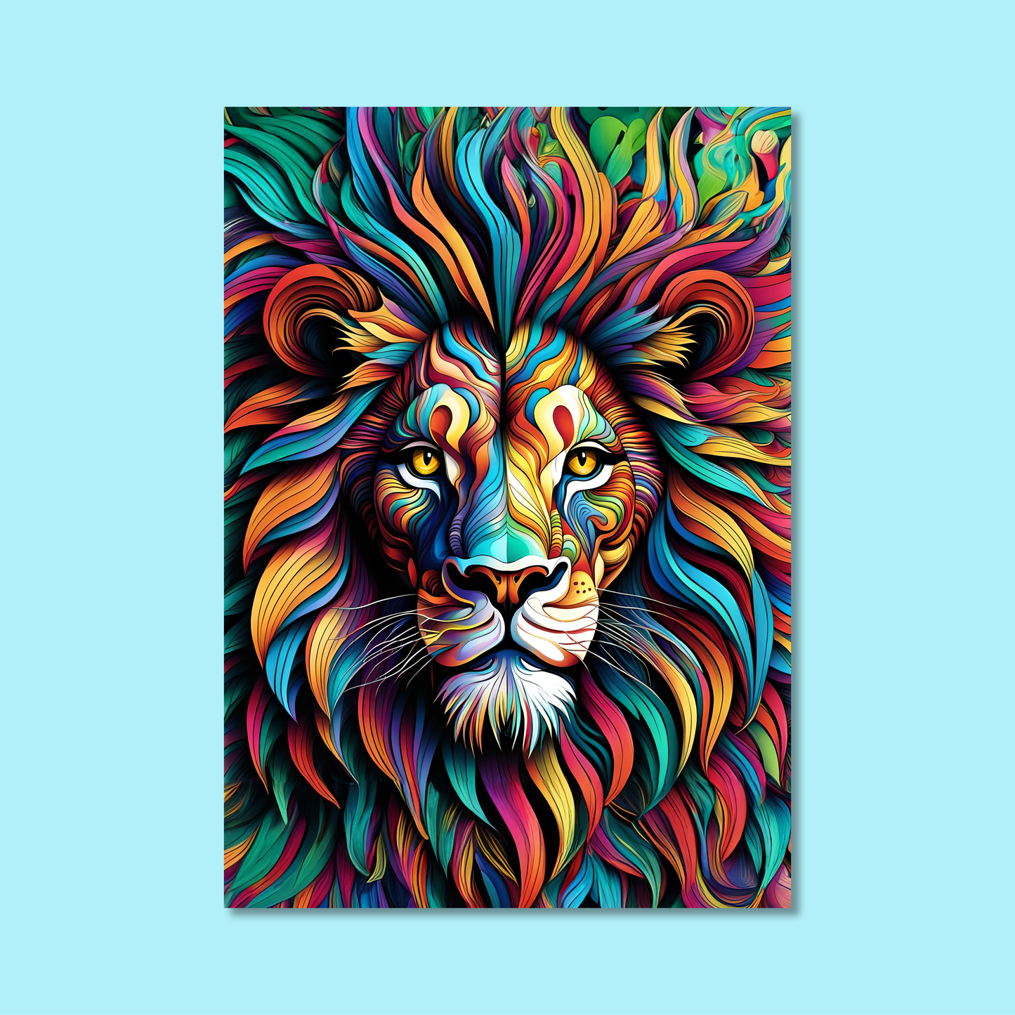 ABSTRACT LION **UNFRAMED ART PRINT**