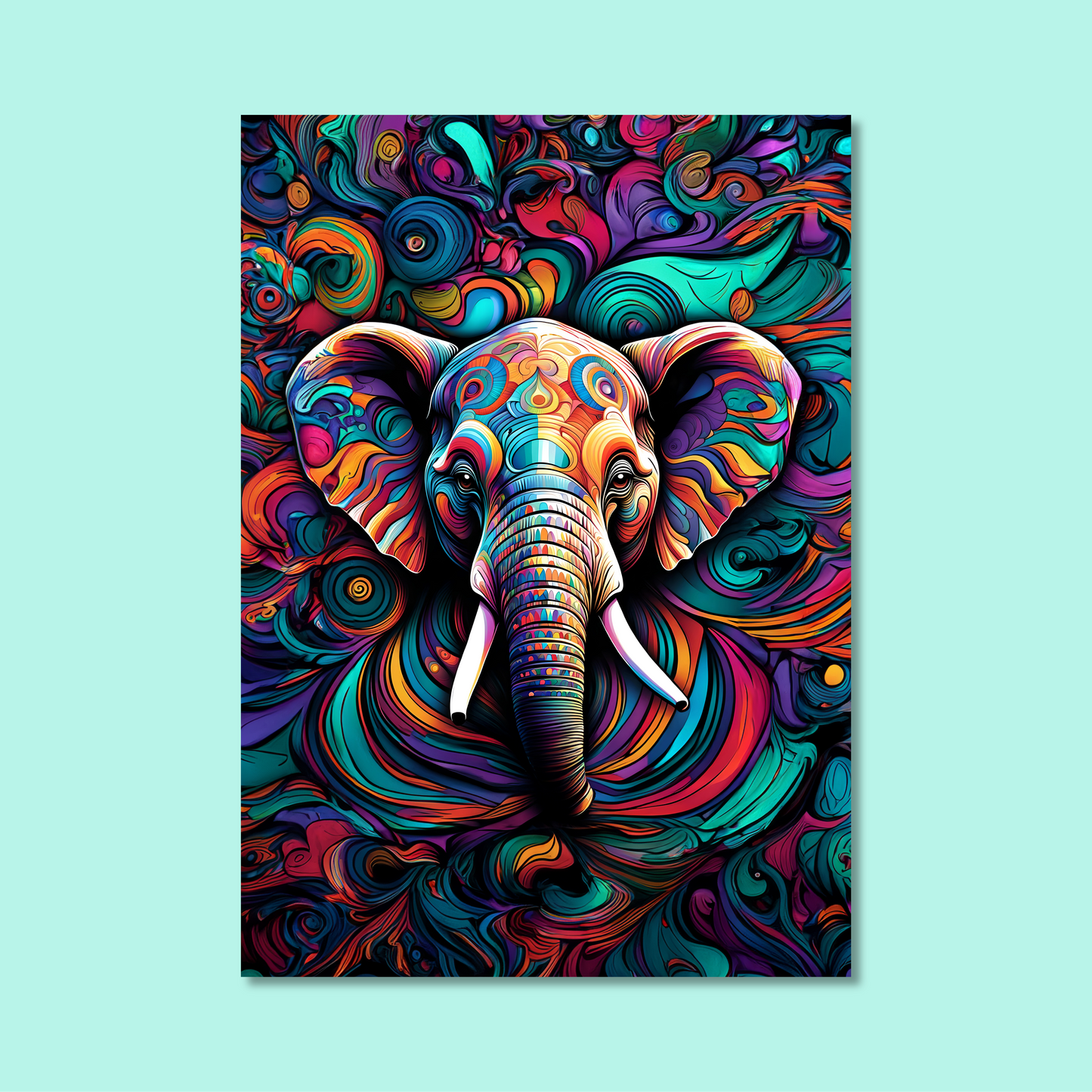 ABSTRACT ELEPHANT **UNFRAMED ART PRINT**