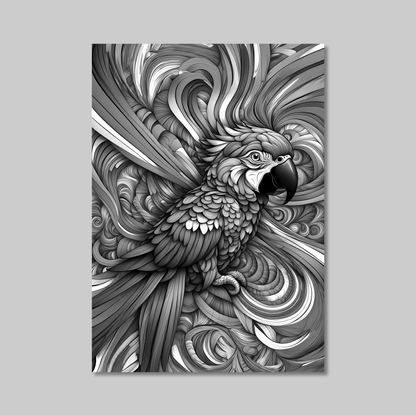ABSTRACT PARROT **UNFRAMED ART PRINT**