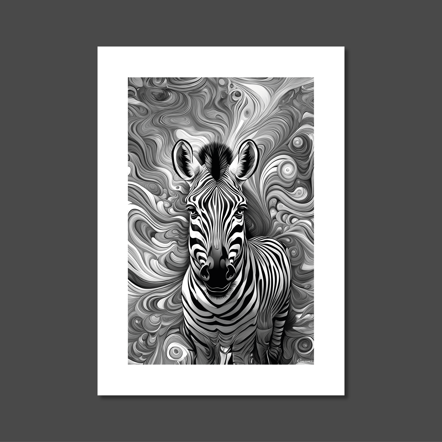 ABSTRACT ZEBRA **UNFRAMED ART PRINT**