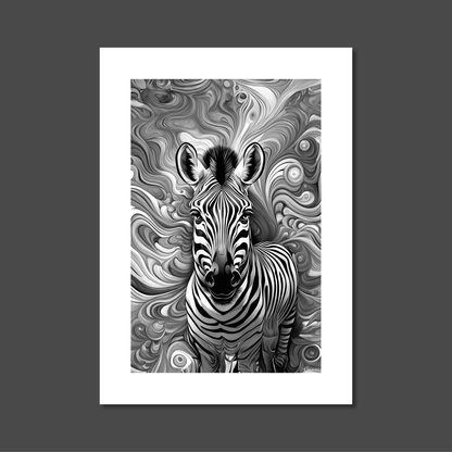 ABSTRACT ZEBRA **UNFRAMED ART PRINT**
