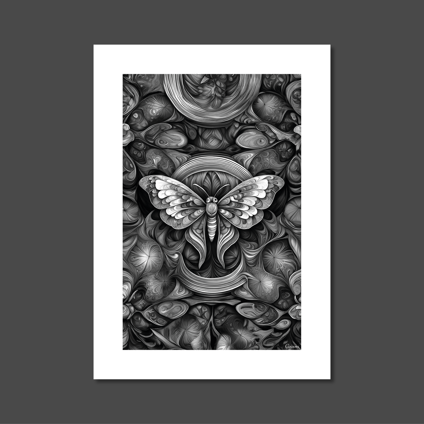 ABSTRACT MOTH **UNFRAMED ART PRINT**