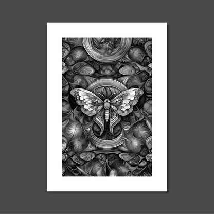 ABSTRACT MOTH **UNFRAMED ART PRINT**