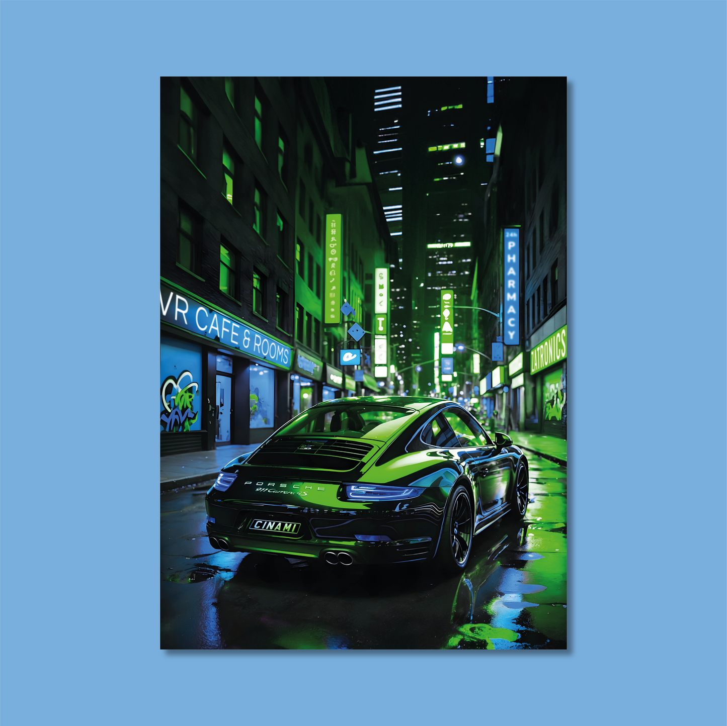 PORSCHE 911 (BACK) **UNFRAMED POSTER**