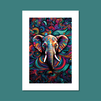 ABSTRACT ELEPHANT **UNFRAMED ART PRINT**