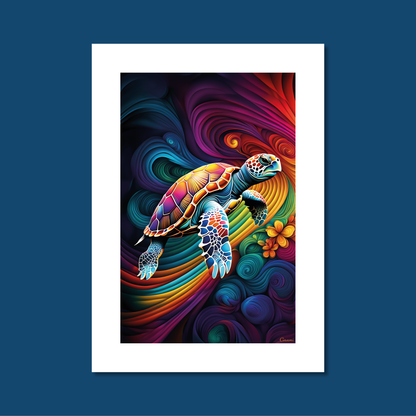 ABSTRACT TURTLE **UNFRAMED ART PRINT**
