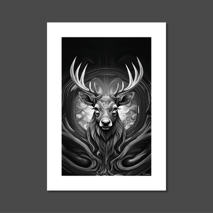 ABSTRACT STAG **UNFRAMED ART PRINT**