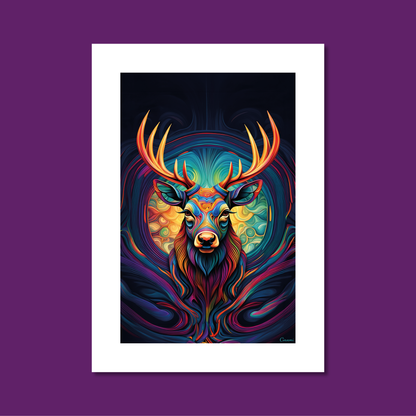 ABSTRACT STAG **UNFRAMED ART PRINT**