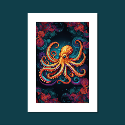ABSTRACT OCTOPUS **UNFRAMED ART PRINT**