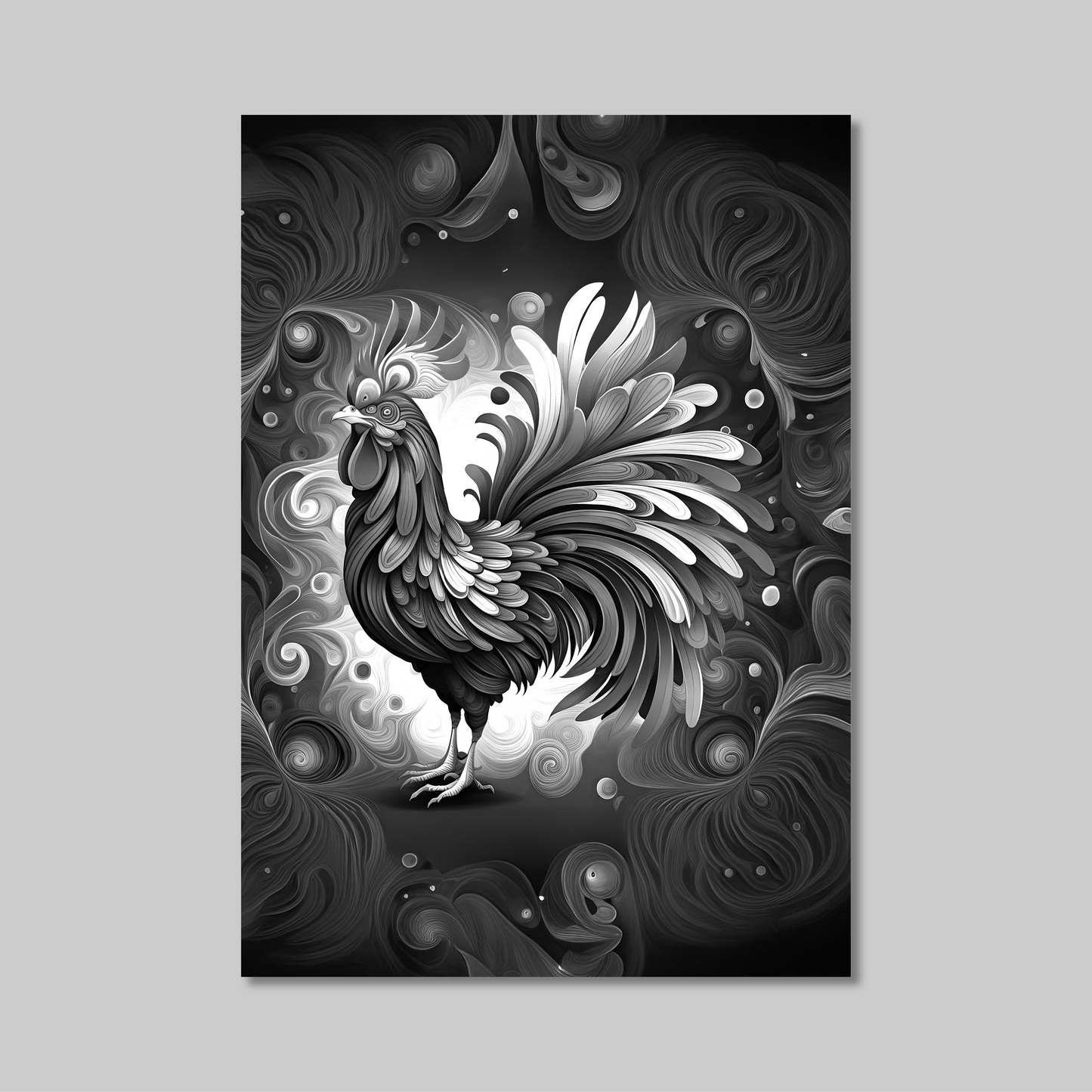 ABSTRACT COCKEREL **UNFRAMED ART PRINT**